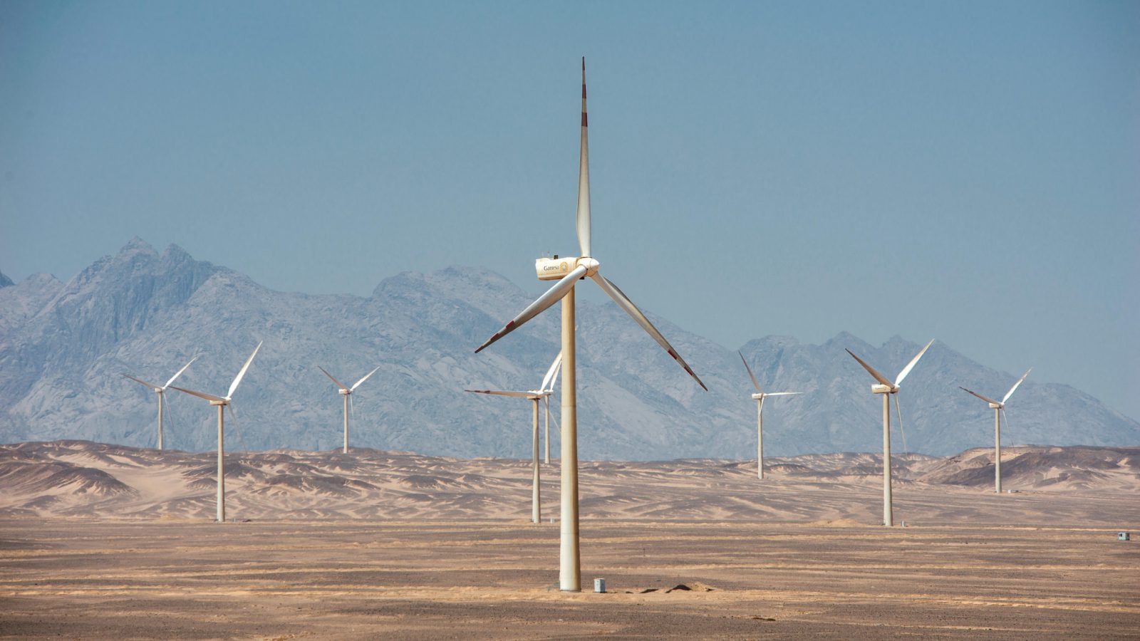 The Gabal El-Zayt windfarm, which covers an area of 43 km2