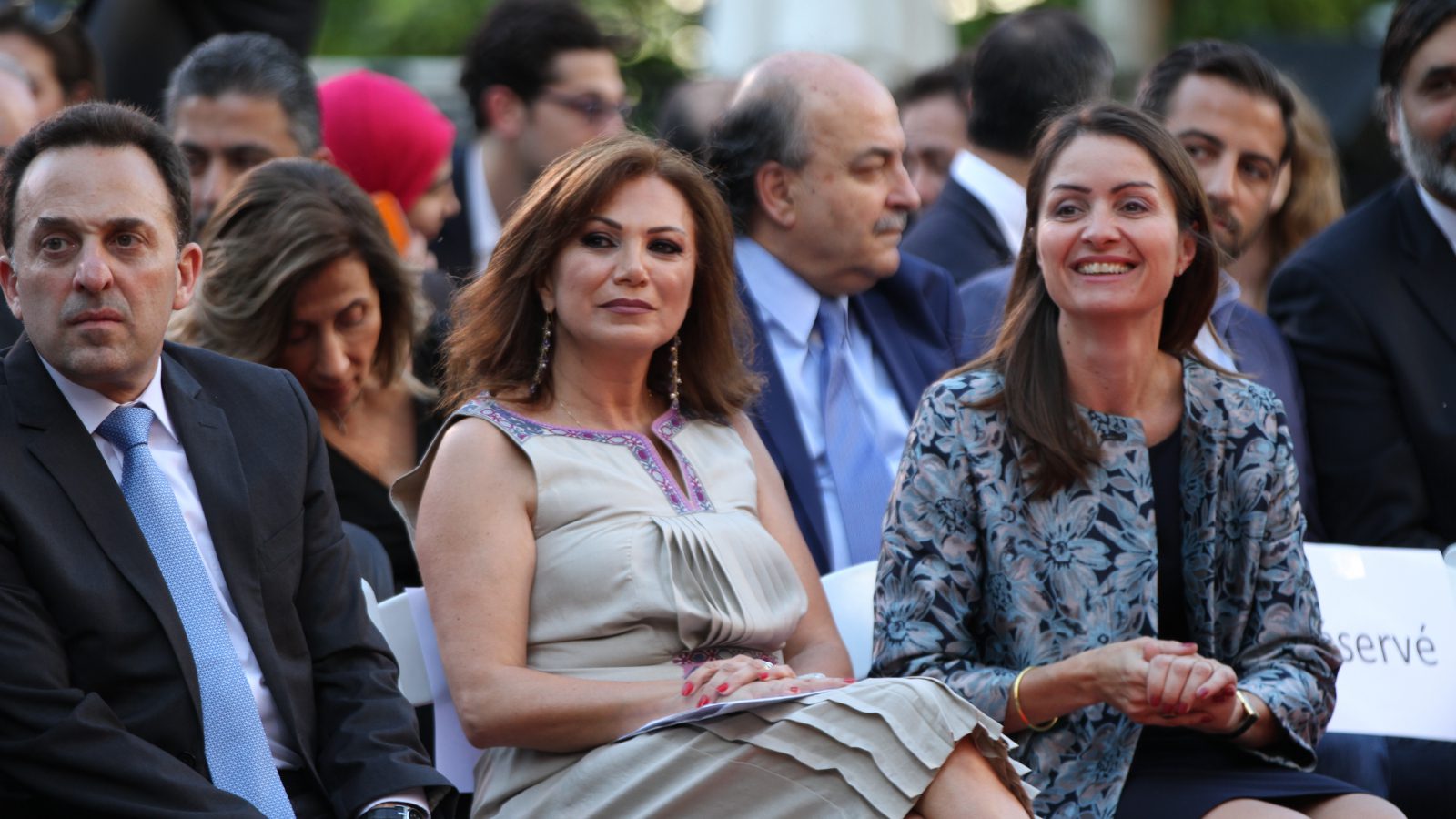 جيزيل خوري قصير وسفيرة الاتحاد الأوروبي في لبنان كريستينا لاسن